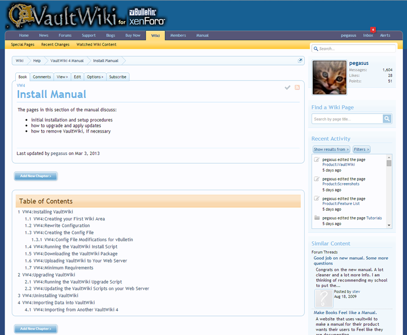 Organize wiki content in a variety of ways, using provided grouping features like Books.|thumb|left|180px|height=100px